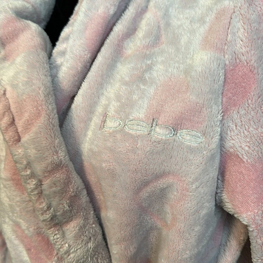 Bebe Heart Print Bath Robe - Picture 4 of 8